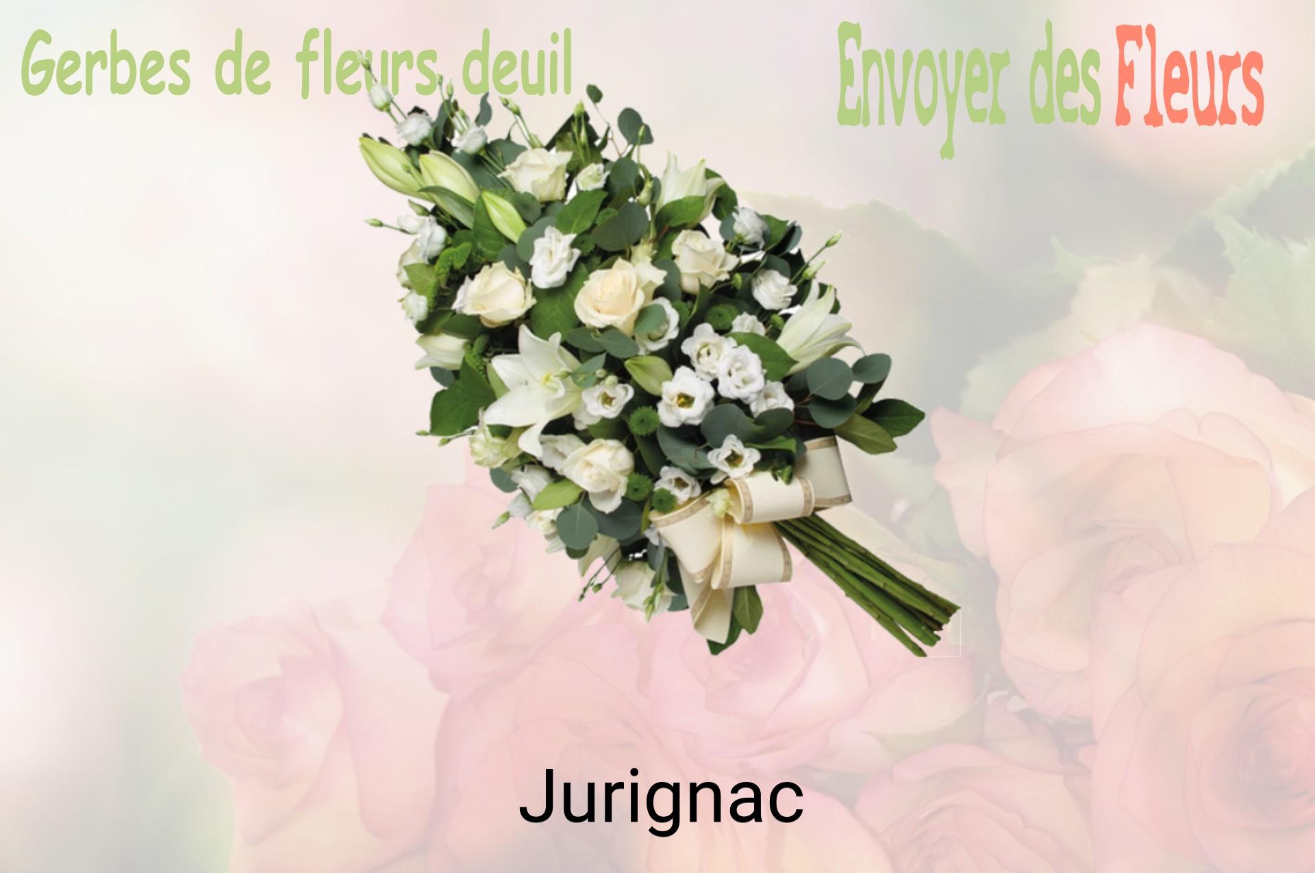Gerbe de fleurs de deuil livrée à Jurignac